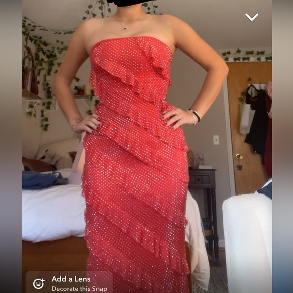 embellished strapless maxi dress - Picture 6 of 6